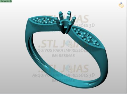 ANEL SOLITÁRIO Arquivo para impressão 3D. Formato STL