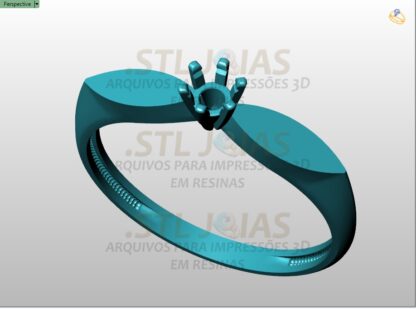 ANEL SOLITÁRIO Arquivo para impressão 3D. Formato STL