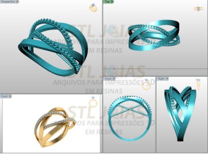 ANEL TRANÇADO LUXO Arquivo para impressão 3D. Formato STL