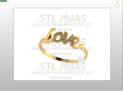 ANEL LOVE Arquivo para impressão 3D. Formato STL