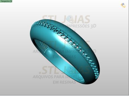 ANEL COM PEDRAS Arquivo para impressão 3D. Formato STL