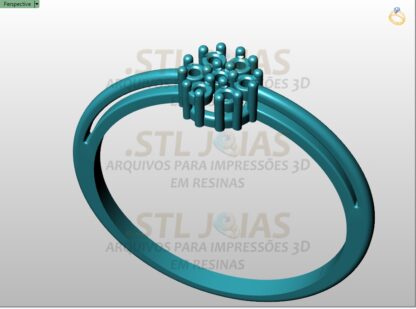 ANEL COM PEDRAS Arquivo para impressão 3D. Formato STL