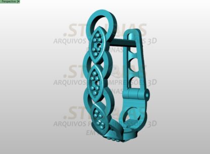 BRINCO ARGOLA COM PEDRAS Arquivo para impressão 3D. Formato STL