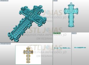 PINGENTE CRUZ CRAVEJADA