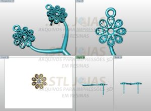 BRINCO COM PEDRAS Arquivo para impressão 3D. Formato STL 5 STLJOIAS.COM 2 23