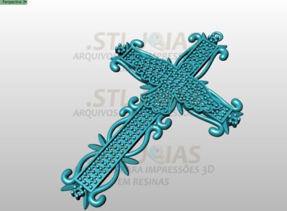 PINGENTE CRUZ CRAVEJADA Arquivo para impressão 3D. Formato STL