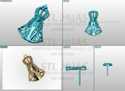 BRINCO NOSSA SENHORA Arquivo para impressão 3D. Formato STL