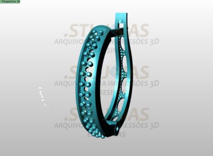 BRINCO DE ARGOLA CRAVEJADO Arquivo para impressão 3D. Formato STL