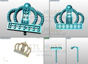 BRINCO COROA Arquivo para impressão 3D. Formato STL 5 STLJOIAS.COM 3 7