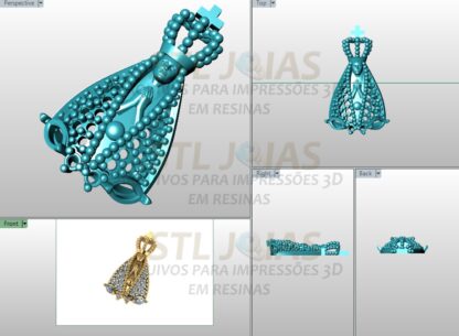 PINGENTE SANTA Arquivo para impressão 3D. Formato STL