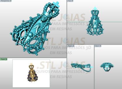 PINGENTE SANTA Arquivo para impressão 3D. Formato STL