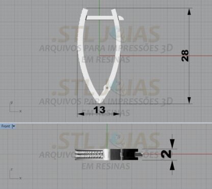 BRINCO CRAVEJADO Arquivo para impressão 3D. Formato STL