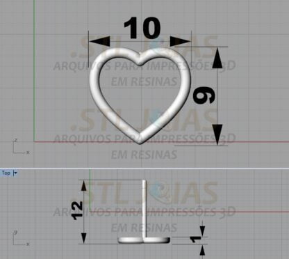 BRINCO CORAÇÃO VAZADO Arquivo para impressão 3D. Formato STL