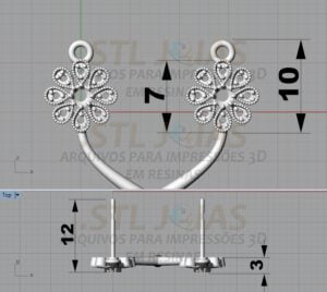 BRINCO COM PEDRAS Arquivo para impressão 3D. Formato STL 6 STLJOIAS.COM 25