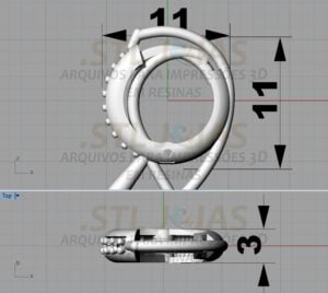 BRINCO ARGOLA CRAVEJADO Arquivo para impressão 3D. Formato STL 6 STLJOIAS.COM 29