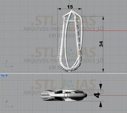 BRINCO CRAVEJADO Arquivo para impressão 3D. Formato STL