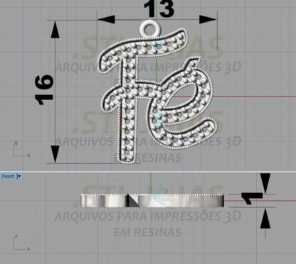 PINGENTE FÉ Arquivo para impressão 3D. Formato STL