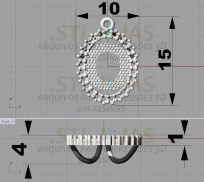 PINGENTE LETRA Ó Arquivo para impressão 3D. Formato STL