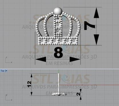BRINCO COROA Arquivo para impressão 3D. Formato STL