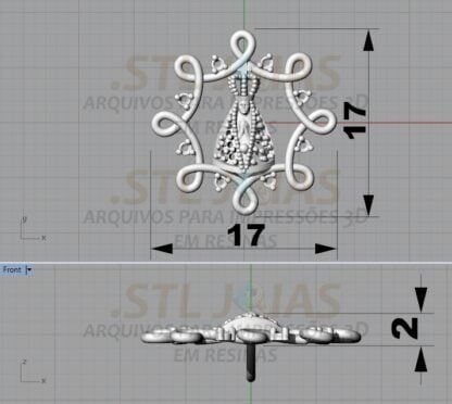 PINGENTE SANTA Arquivo para impressão 3D. Formato STL