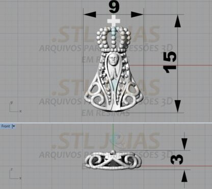 PINGENTE SANTA Arquivo para impressão 3D. Formato STL