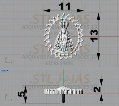 PINGENTE SANTA Arquivo para impressão 3D. Formato STL