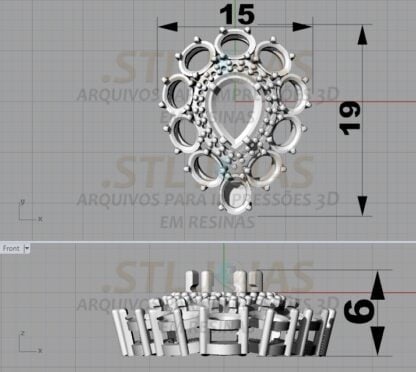 PINGENTE GOTA Arquivo para impressão 3D. Formato STL