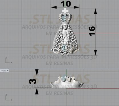 PINGENTE SANTA Arquivo para impressão 3D. Formato STL