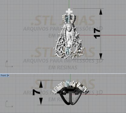 PINGENTE SANTA Arquivo para impressão 3D. Formato STL