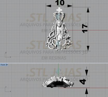 PINGENTE SANTA Arquivo para impressão 3D. Formato STL