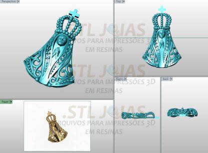 PINGENTE SANTA Arquivo para impressão 3D. Formato STL