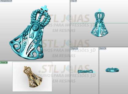 PINGENTE SANTA Arquivo para impressão 3D. Formato STL