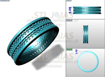 ANEL CRAVEJADO Arquivo para impressão 3D Formato STL (1)