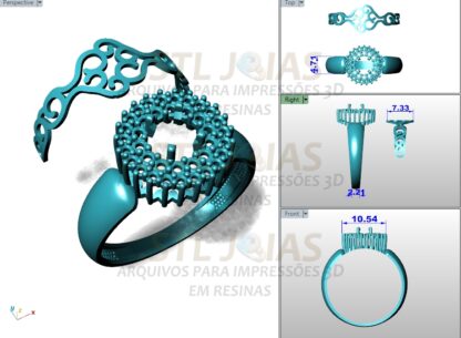 ANEL CRAVEJADO Arquivo para impressão 3D Formato STL (2)