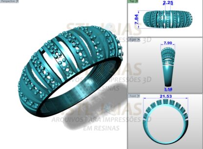 ANEL CRAVEJADO Arquivo para impressão 3D Formato STL (2)