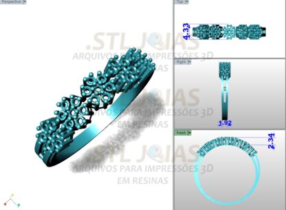 ANEL CRAVEJADO Arquivo para impressão 3D Formato STL (3)