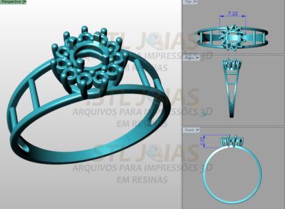 ANEL CRAVEJADO Arquivo para impressão 3D. Formato STL