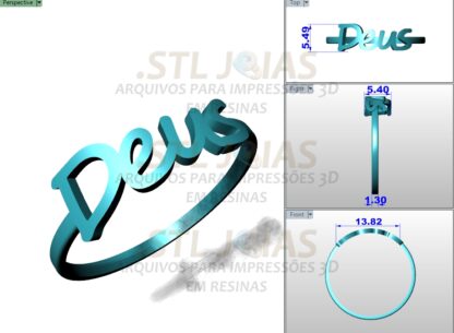 ANEL DEUS Arquivo para impressão 3D Formato STL (3)