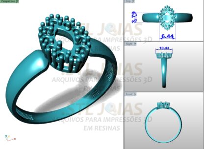 ANEL NAVETE CRAVEJADO Arquivo para impressão 3D. Formato STL