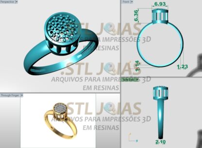 ANEL CRAVEJADO Arquivo para impressao 3D Formato STL 5