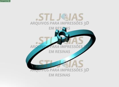 ANEL SOLITARIO Arquivo para impressao 3D Formato STL 1