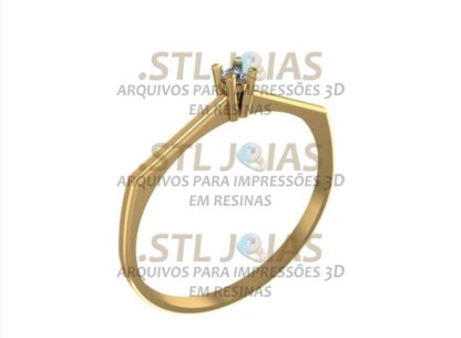 ANEL SOLITARIO Arquivo para impressao 3D Formato STL 3