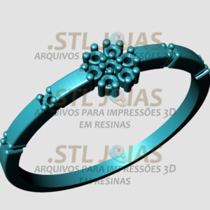ALIANÇA COM PEDRAS Arquivo para impressão 3D Formato STL