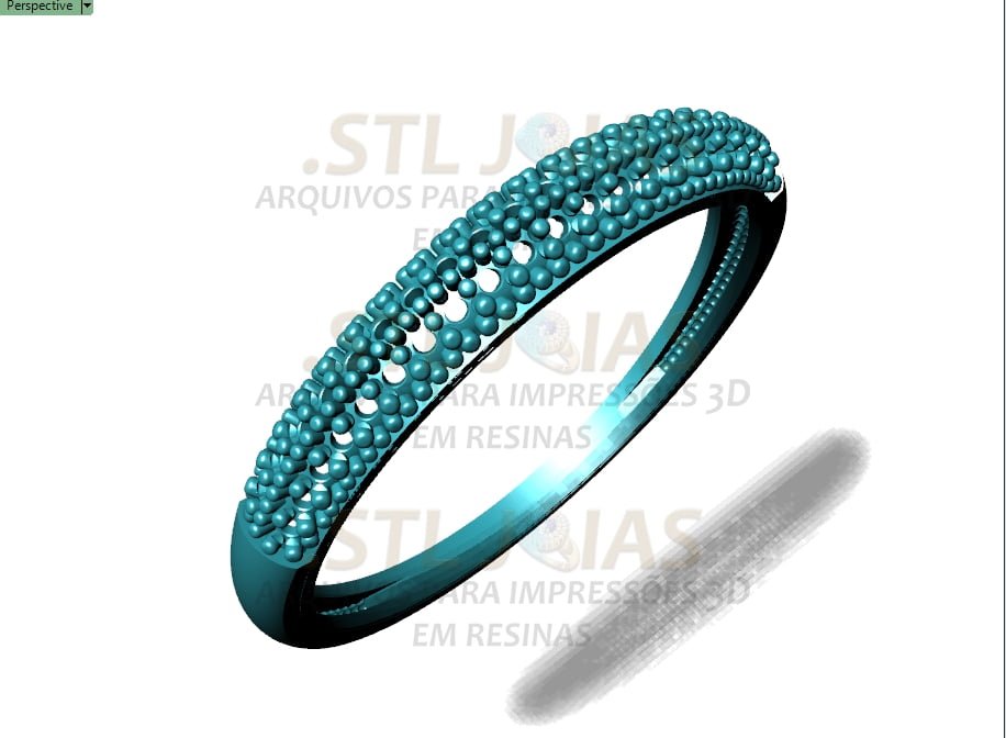 ALIANÇA CRAVEJADA Arquivo para impressão 3D. Formato STL