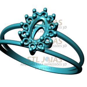 ANEL CHUVEIRO OVAL Arquivo para impressão 3D. Formato STL