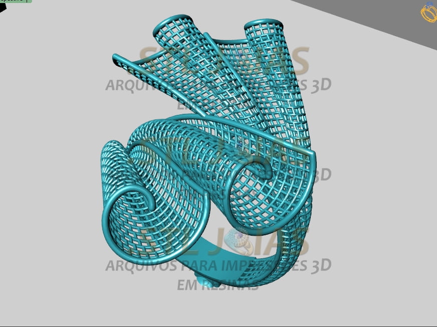 ANEL FILIGRAMA Arquivo para impressão 3D. Formato STL