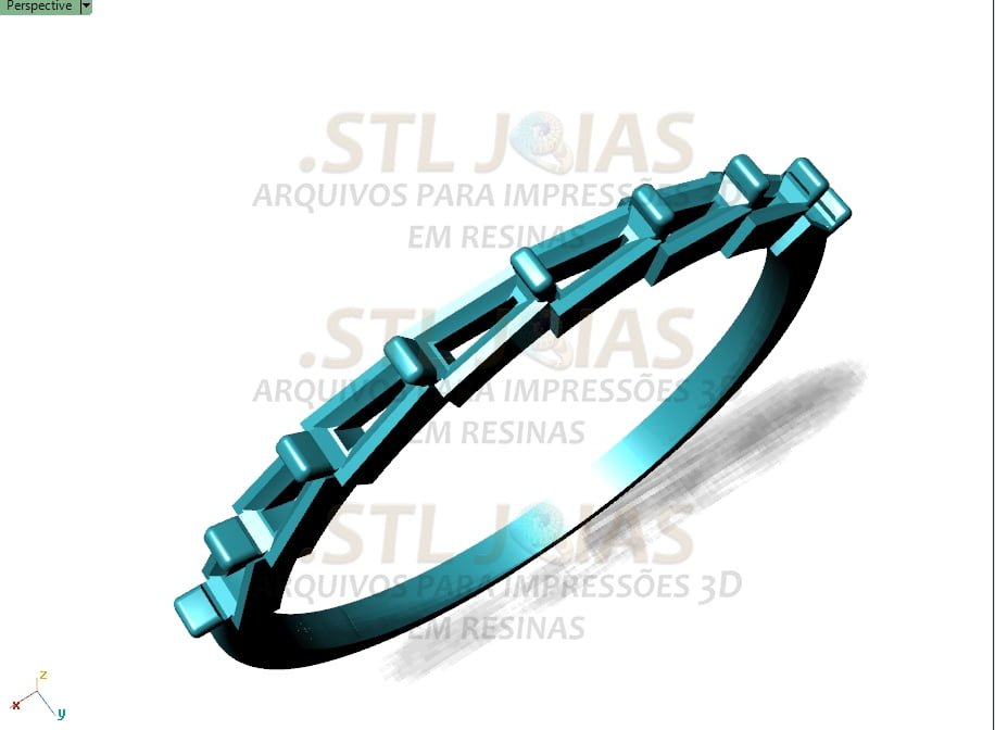 ANEL BAGUETES Arquivo para impressão 3D. Formato STL