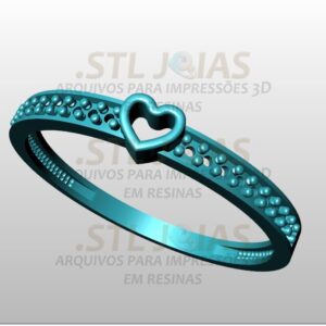 ANEL CORAÇÃO Arquivo para impressão 3D. Formato STL