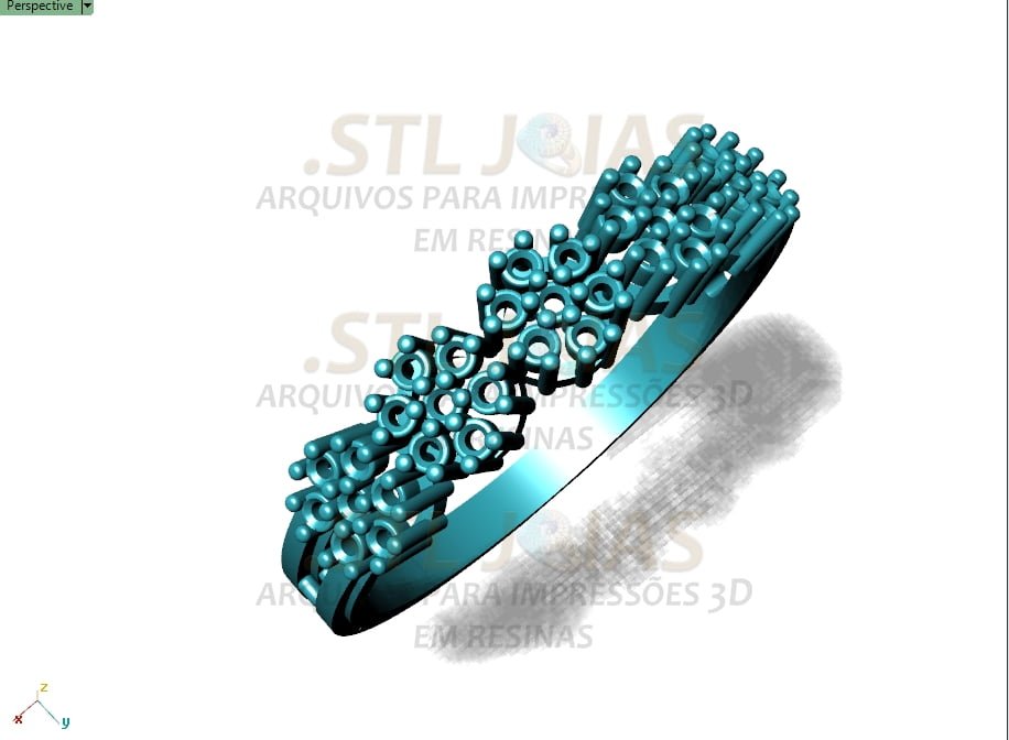 ANEL CRAVEJADO Arquivo para impressão 3D. Formato STL