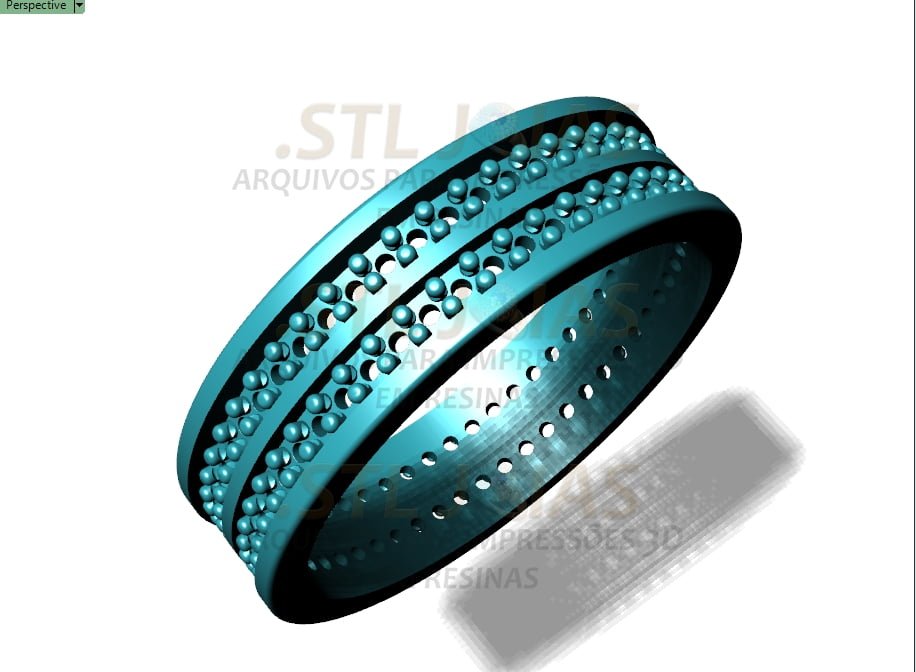 ANEL CRAVEJADO Arquivo para impressão 3D. Formato STL